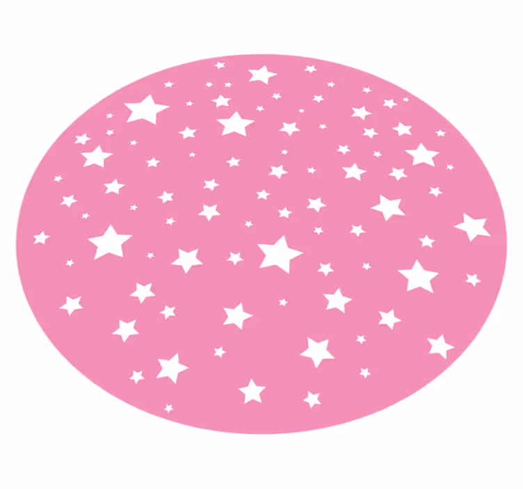 Pembe yıldız çocuklar vinil halı - TenStickers