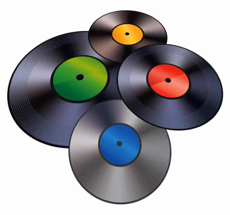 Eski vinil halıları kaydeder - TenStickers