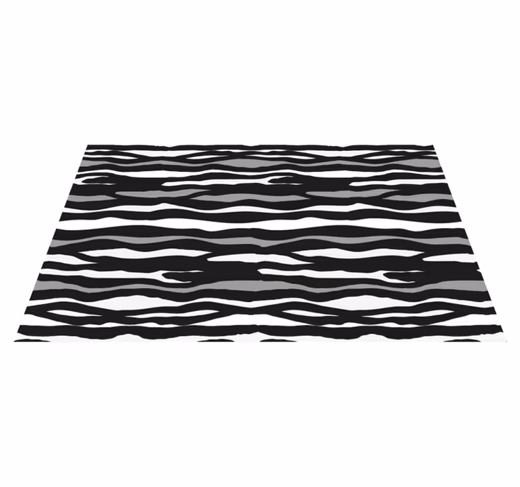 Zebra şerit motifi hayvan baskı pvc halı - TenStickers