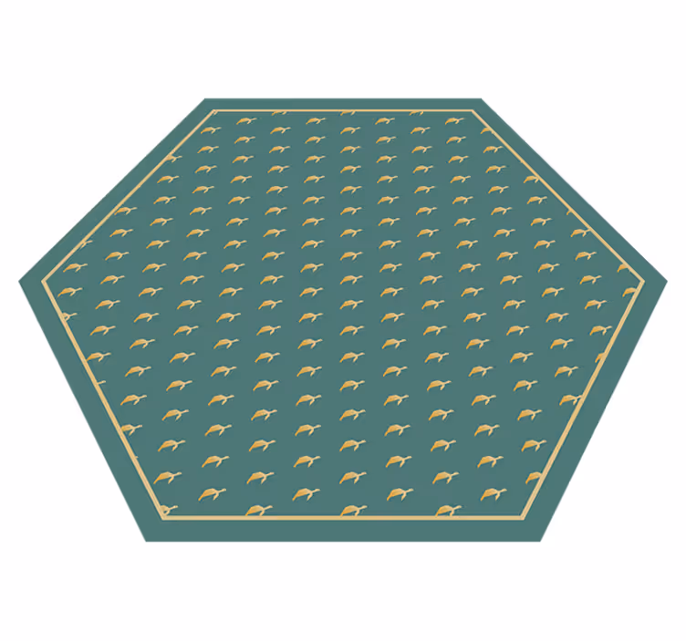 Geometrik kaplumbağa hayvan vinil halı - TenStickers
