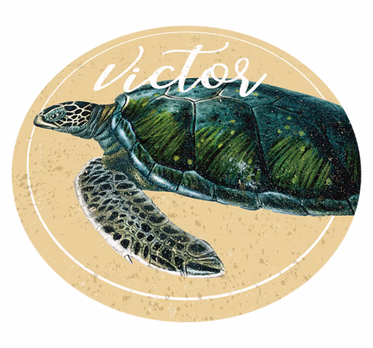Adı ile deniz kaplumbağası adı ile vinil halı - TenStickers