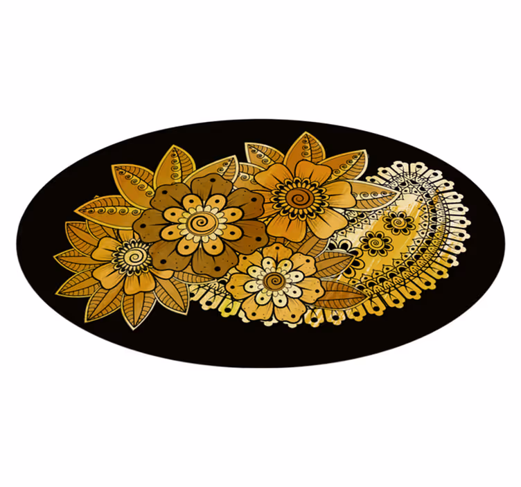 Paisley hint tarzı vinil oturma odası halı - TenStickers