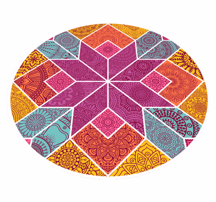 Paisley mozaik vinil halı - TenStickers