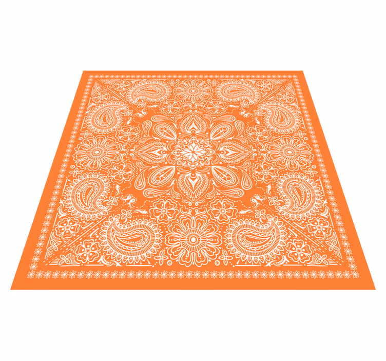 Paisley kiremit vinil oturma odası halı - TenStickers