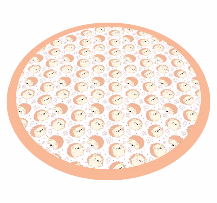 Kirpi desen hayvan vinil halı - TenStickers