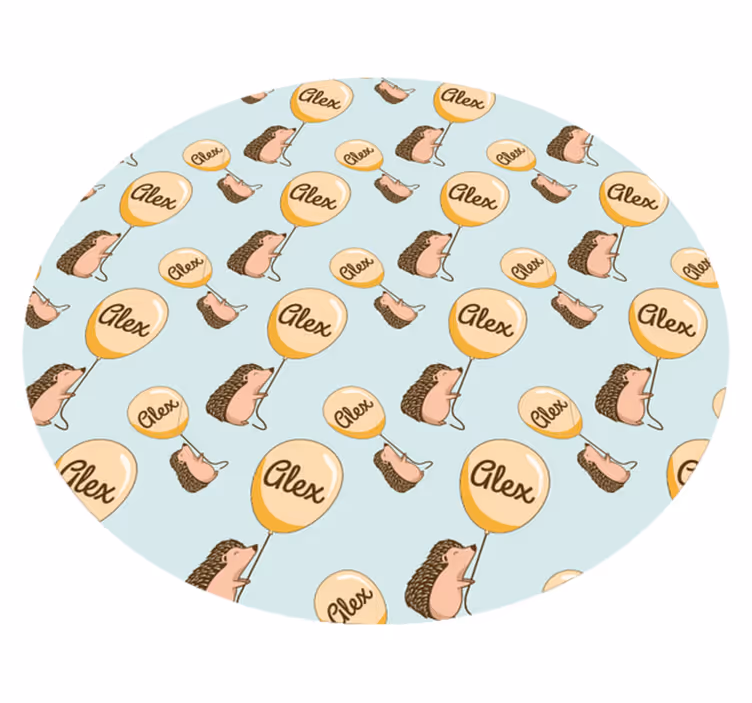 özelleştirilmiş kirpi isimlerle pvc halı - TenStickers