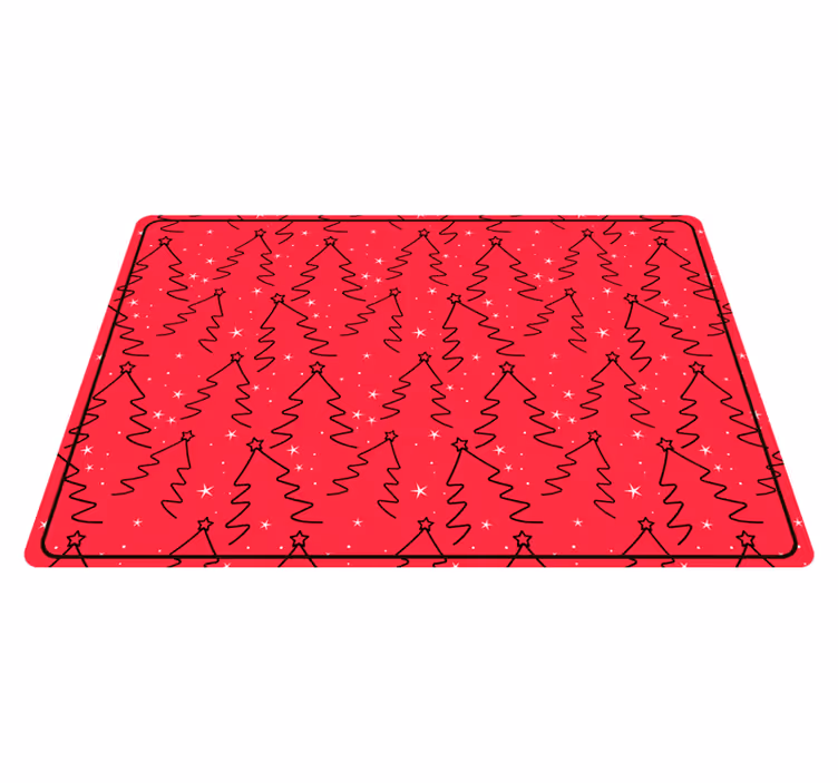 şenlikli karalama deseni Noel pvc halı - TenStickers