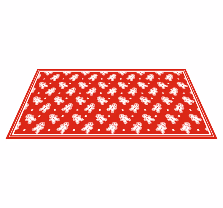 Zencefilli kurabiye şenliği Noel pvc halı - TenStickers