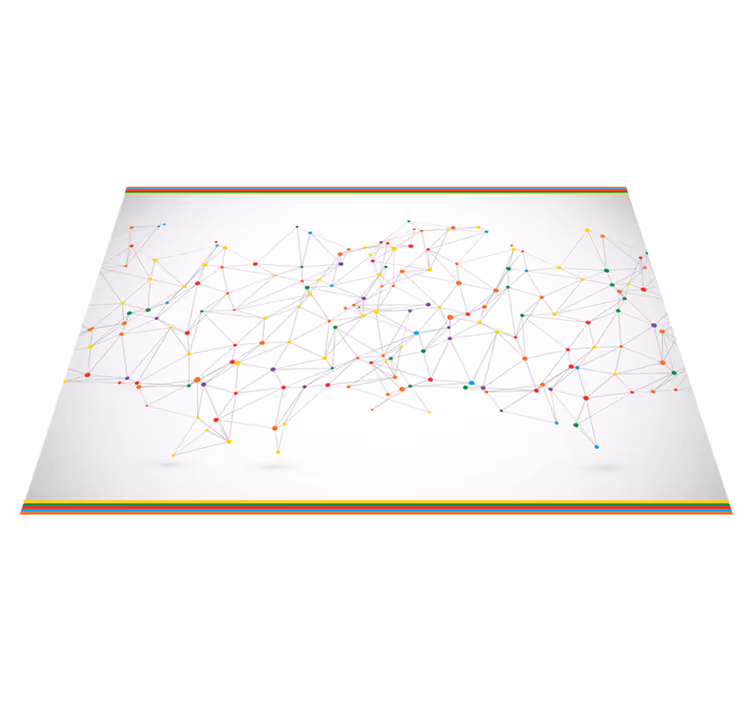 Geometrik bağlantılar geometrik pvc halı - TenStickers