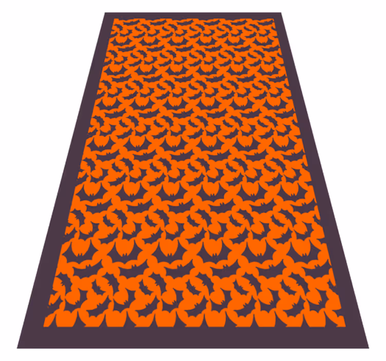 Turuncu cadılar bayramı vinil kilim ile yarasalar - TenStickers