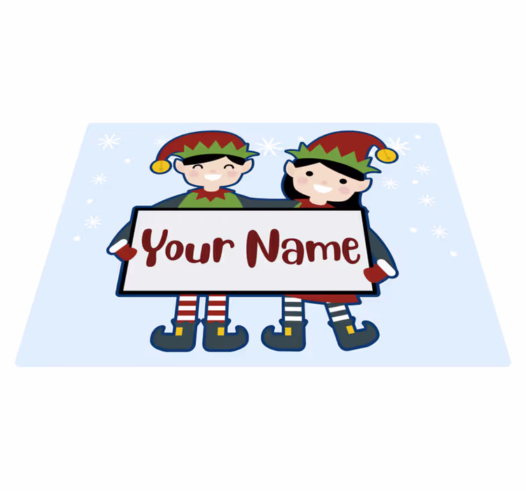 Noel elfleri isimle kişiselleştirilmiş - TenStickers
