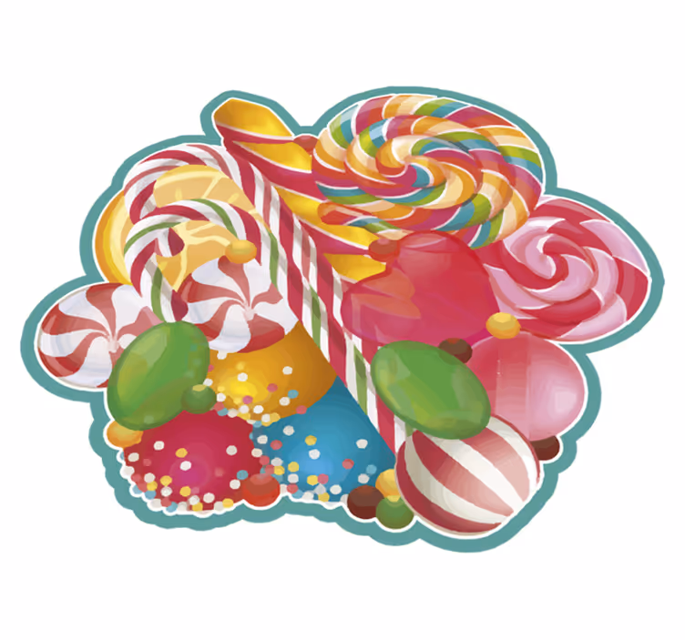 şeker keyfi etkinlikler pvc halı - TenStickers