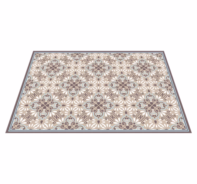 Bej beyaz mozaik vinil kilim karo halı - TenStickers