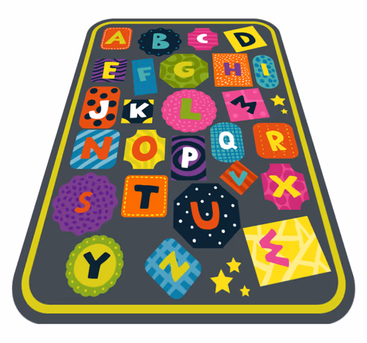 çocuk renkli alfabe vinil alfabe kilim - TenStickers