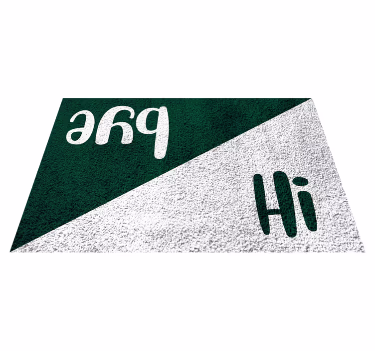Merhaba ve güle özel vinil halı - TenStickers