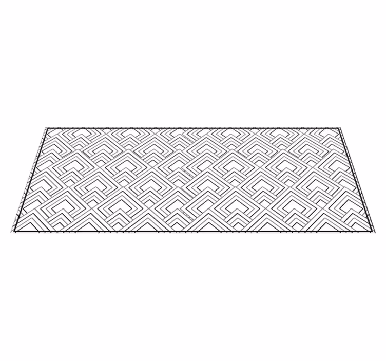 Geometrik pvc halı labirent deseni - TenStickers