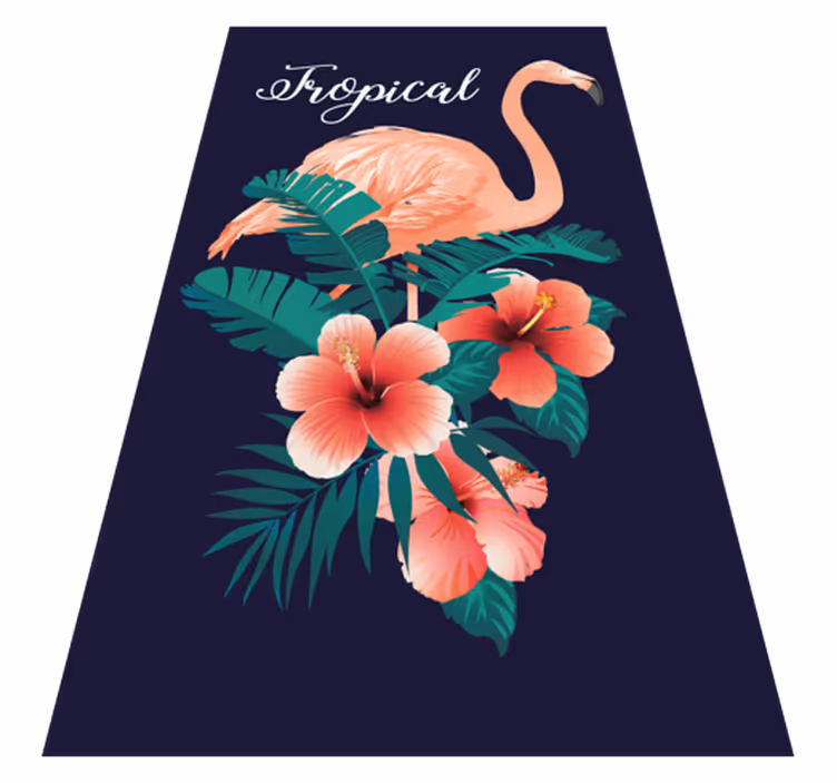 Tropikal flamingo Hayvan pvc halı - TenStickers