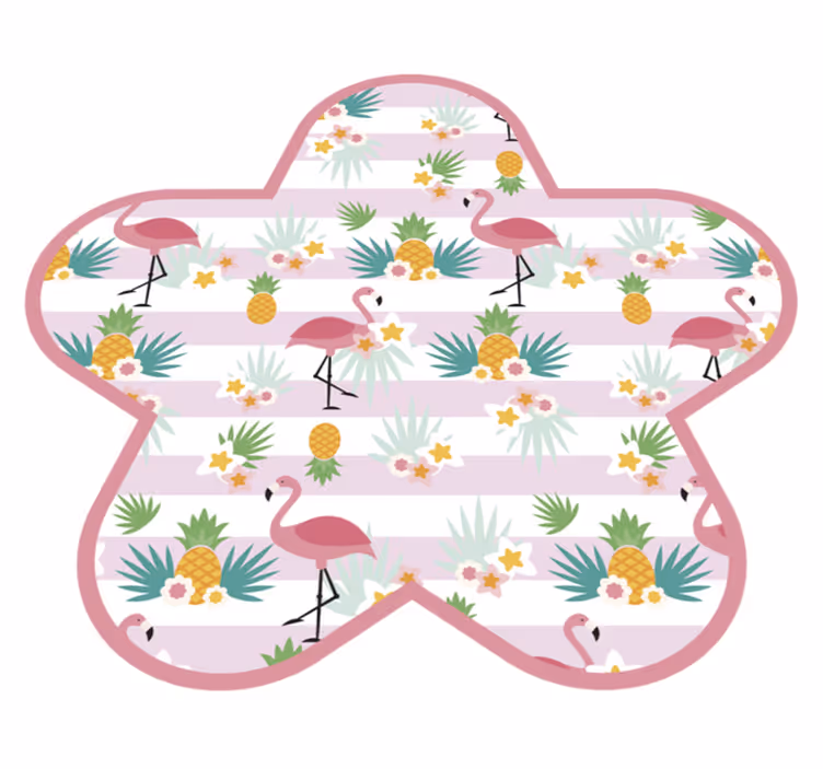 Flamingo oyun zamanı bebek pvc halı - TenStickers