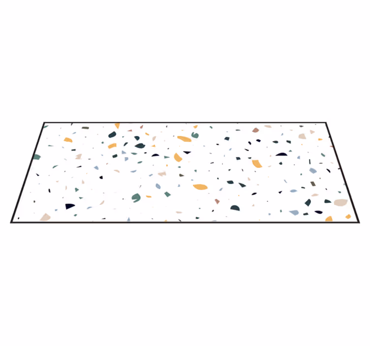 Beyaz terrazzo minimal kilim - TenStickers