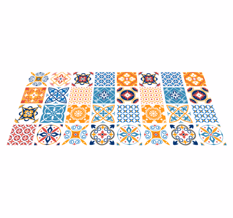 El boyalı portekizce fayans karo halı - TenStickers