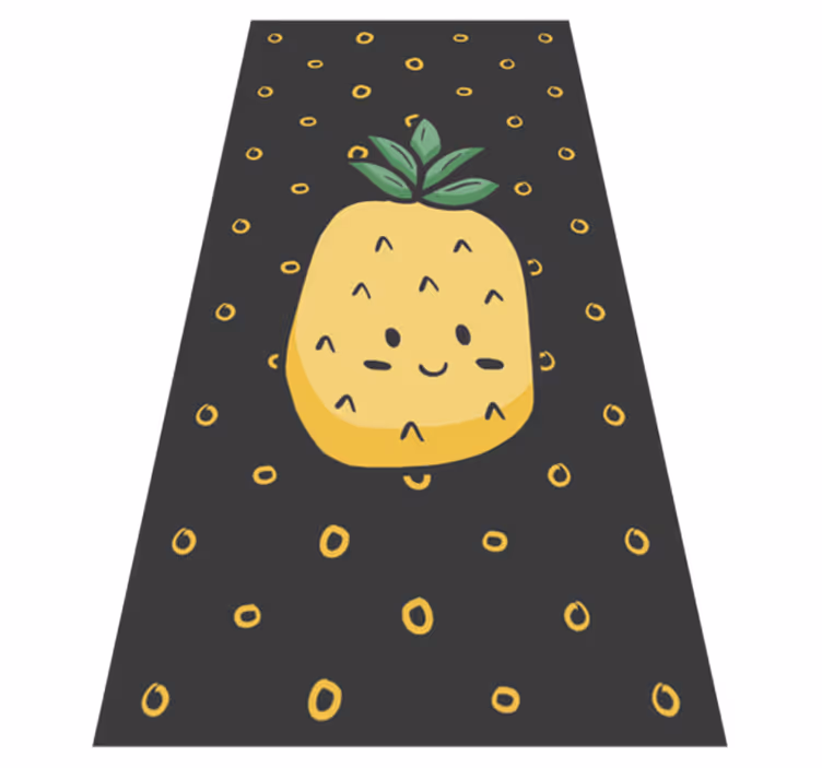 Vinil halı ananas yaprakları ile çiçek kilim - TenStickers