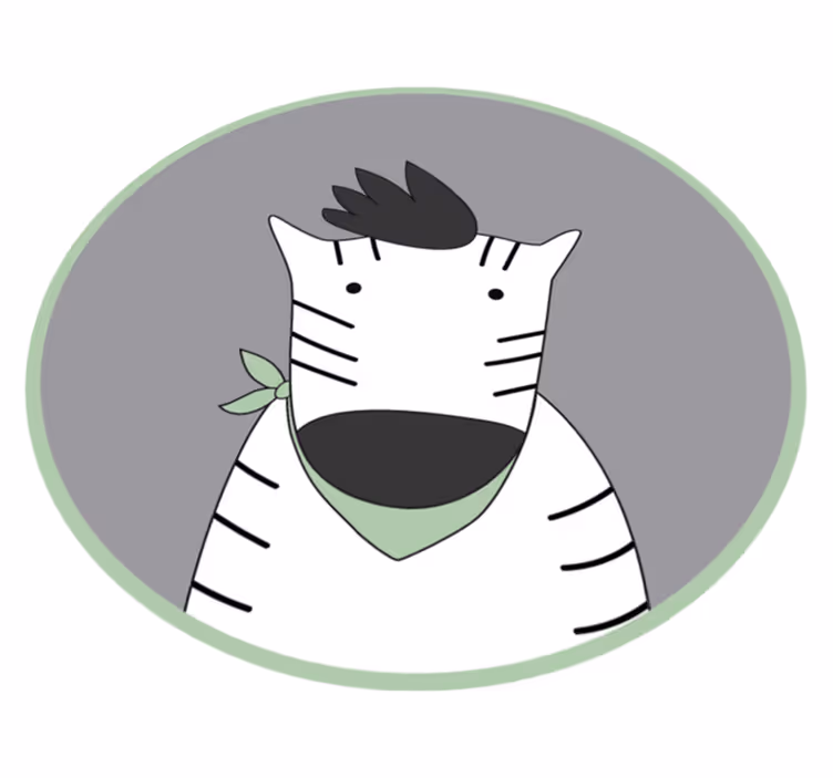 Neşeli zebra çocukta pvc halı - TenStickers