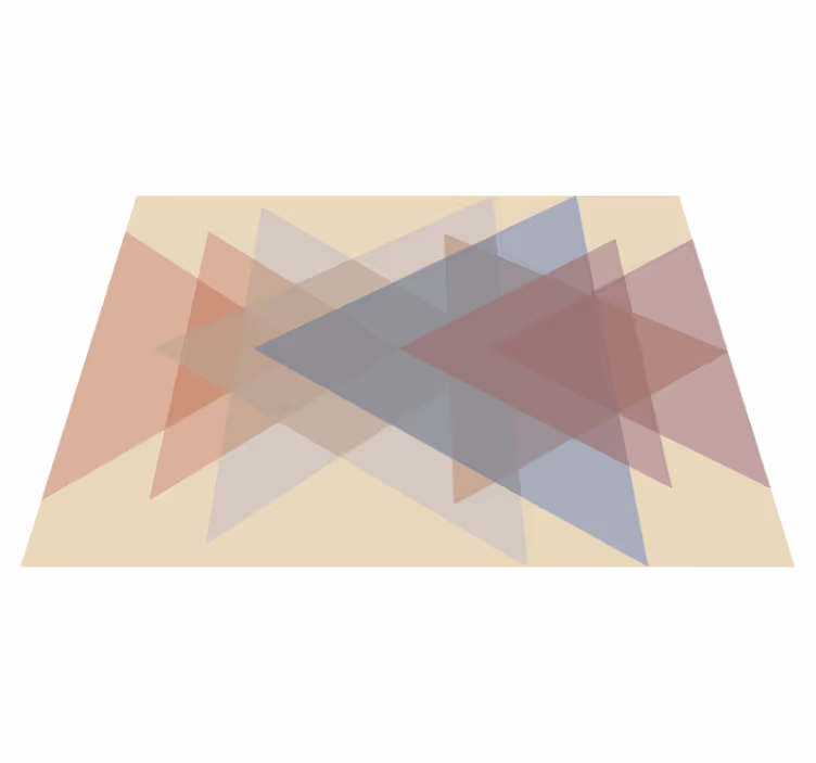 Geometrik örtüşme geometrik pvc halı - TenStickers
