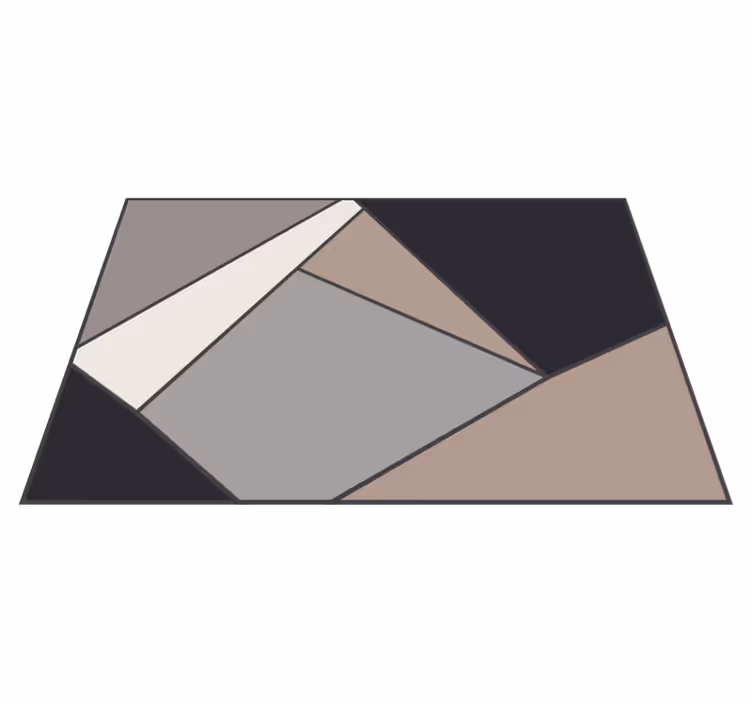 Vinil halı geometrik şekiller bej geometrik - TenStickers