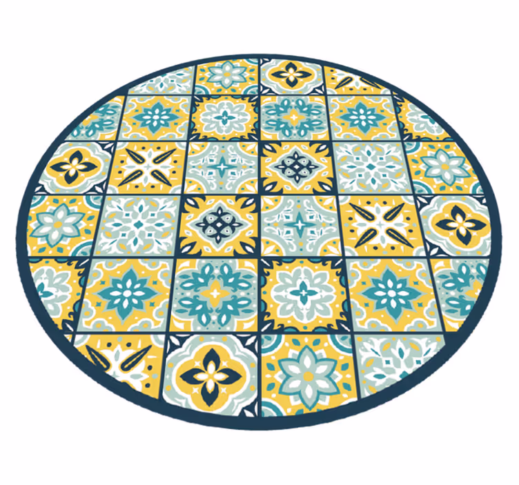Dairesel mozaik mozaic pvc halı - TenStickers