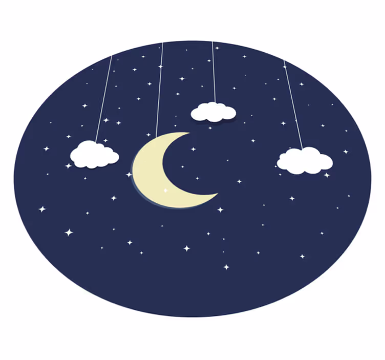 Yıldızlı gece yıldızı vinil halı - TenStickers