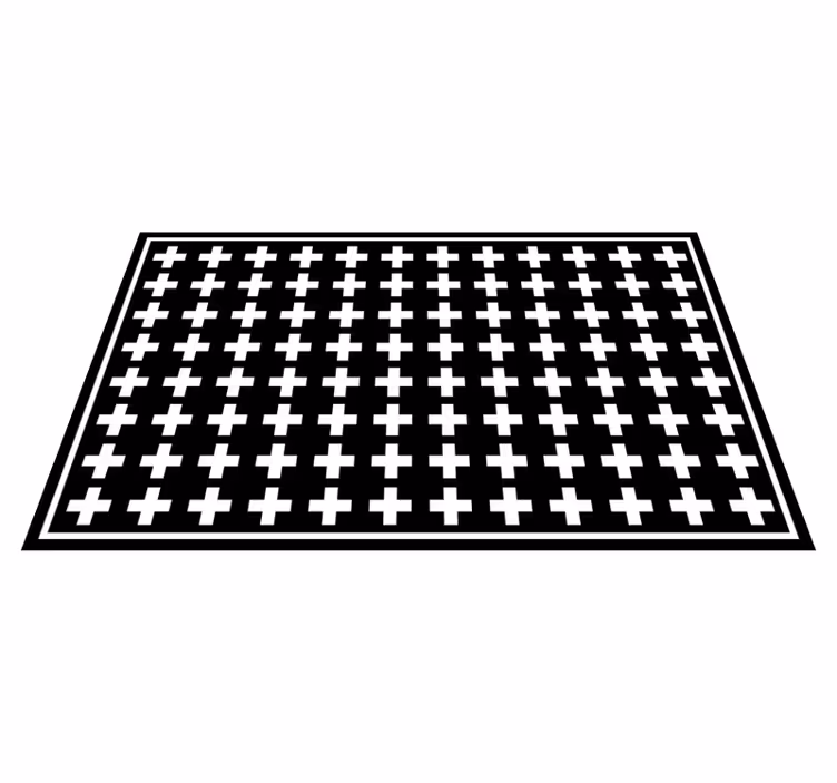 çapraz desen tasarımı geometrik pvc halı - TenStickers