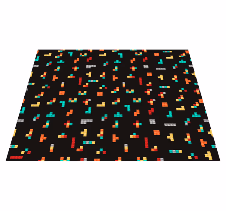 Retro tetris vintage vinil halı - TenStickers