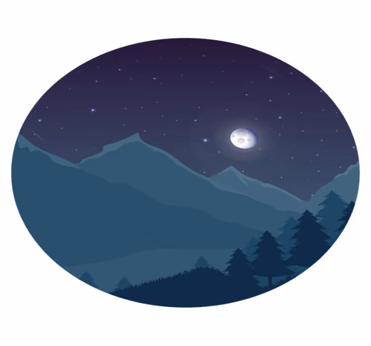 Gece gökyüzü doğa vinil halı - TenStickers