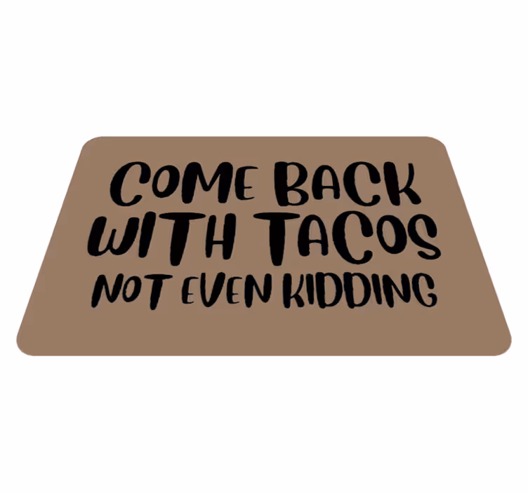 Tacos özel kilimle geri dön - TenStickers