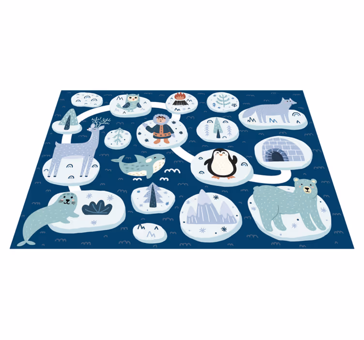 Polar hayvan yolu çocuklar vinil kilim - TenStickers