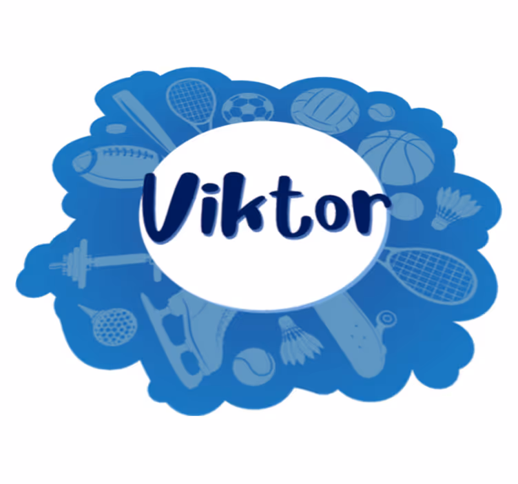 Kişiselleştirilmiş paspaslı sporcu - TenStickers