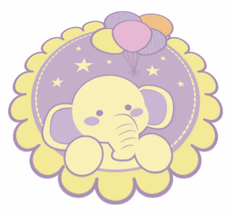 Balonlu fil bebek oyun minderi - TenStickers