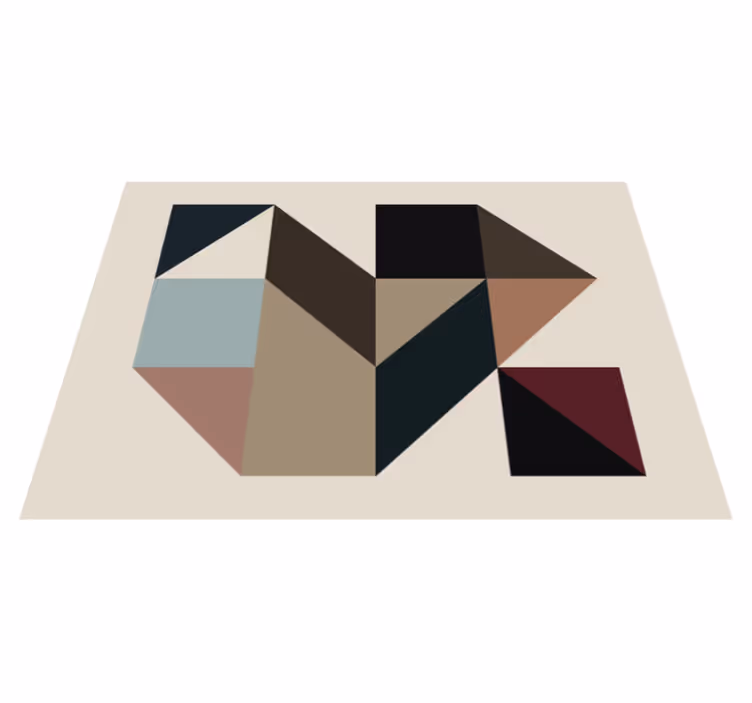 Vinil halı geometrik şekiller geometrik kilimler - TenStickers