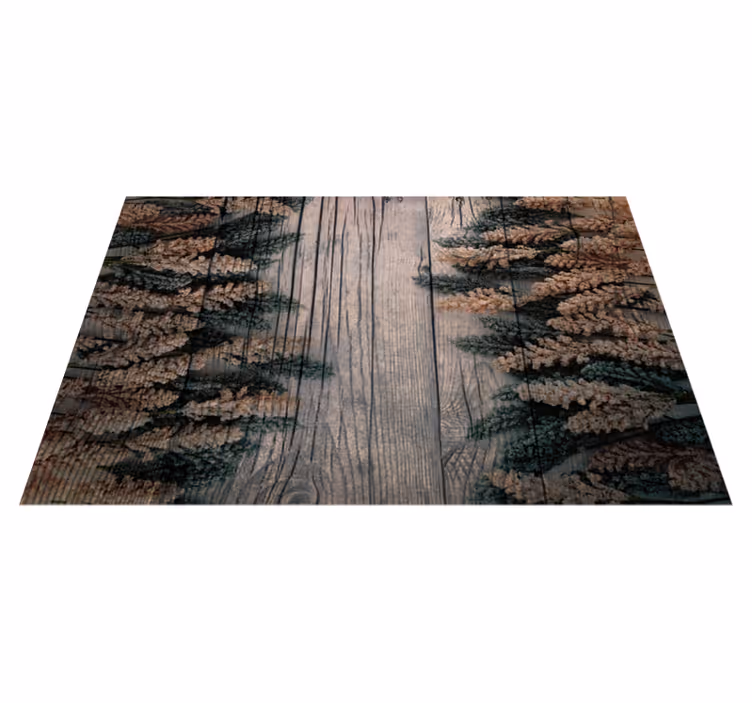 Ahşap doğa kilim üzerinde vinil halı buğday - TenStickers