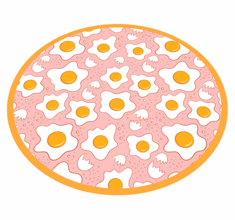 Dairesel yumurta deseni çocukta pvc halı - TenStickers