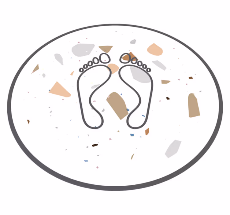 Terrazzo ayak izleri banyo zeminleri - TenStickers