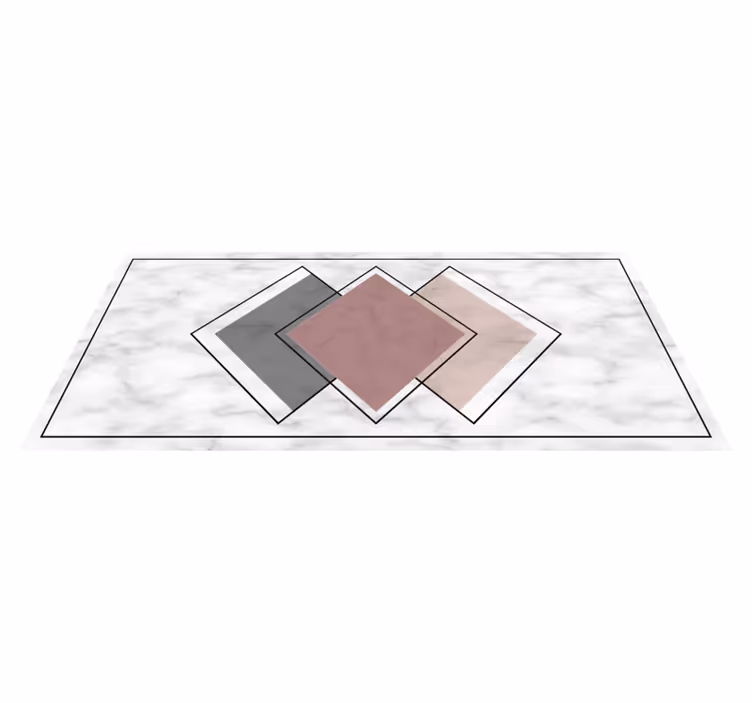üç eşkenar dörtgen modern halı - TenStickers