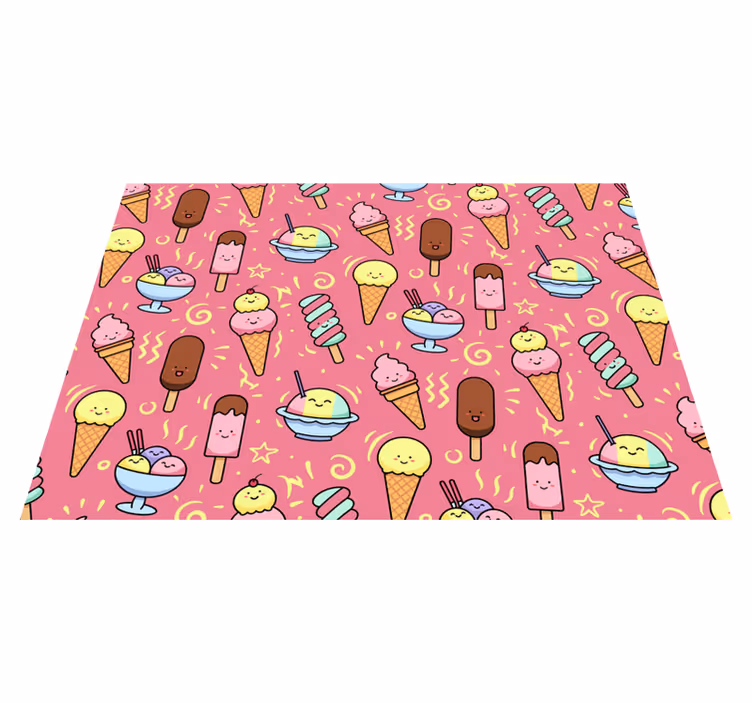 Gülümseme ile çocuk vinil kilim dondurma - TenStickers