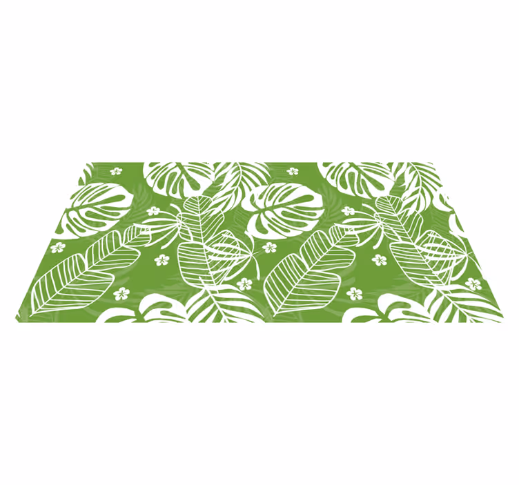 Monstera yaprak desen doğa vinil halı - TenStickers