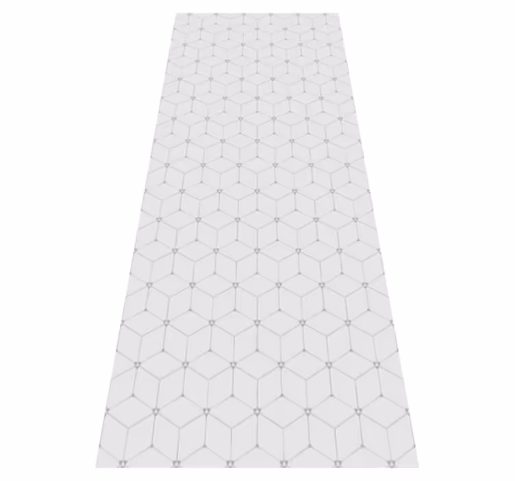 Geometrik kiremitli desen fayans efekti pvc halı - TenStickers