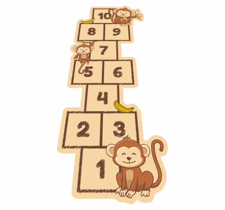 Maymun oyun matı ile seksek - TenStickers