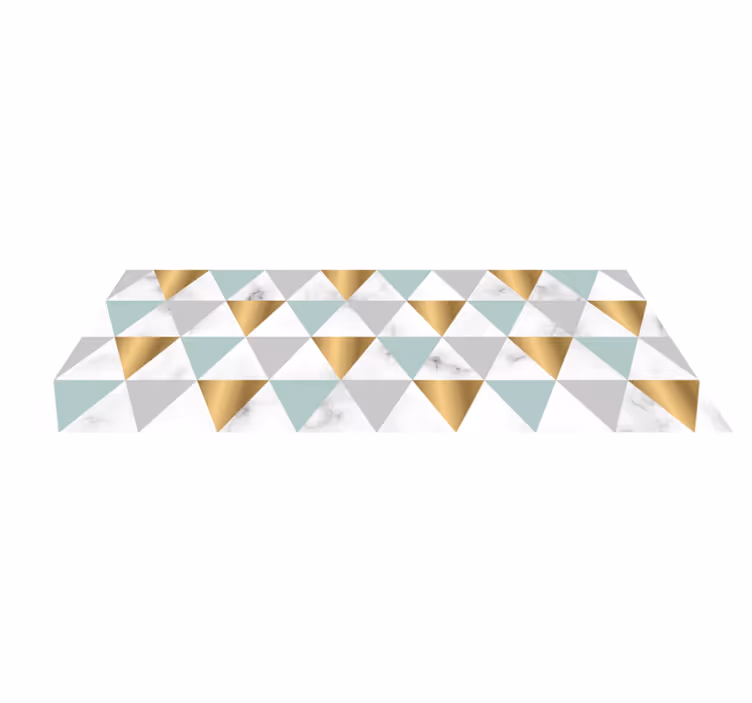 Mermer üçgenler geometrik kilimler - TenStickers