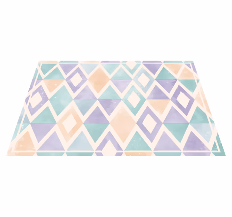 Geometrik pastel paleti geometrik pvc halı - TenStickers