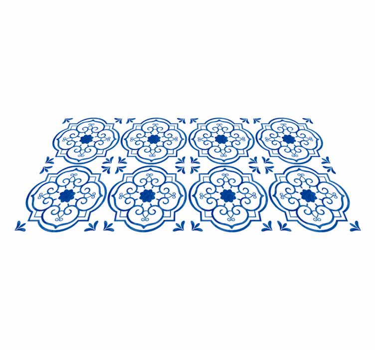 Mavi banyo karoları karo halı - TenStickers