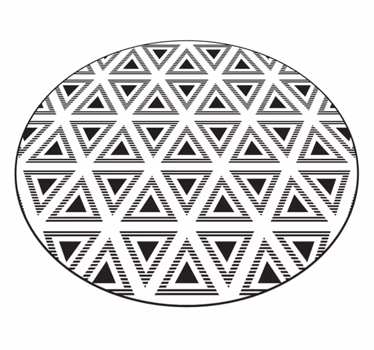 Geometrik üçgen kompozisyon geometrik pvc halı - TenStickers